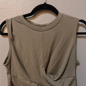 Sleeveless Olive Green Women's Top